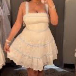 Altar'd State Cream Lace Mini Dress